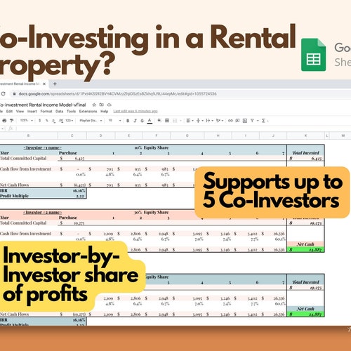 Investment Property Analyzer Rental Property Calculator Etsy
