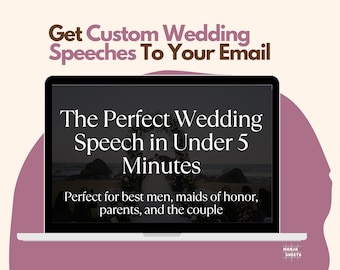 Maid of Honor Speech, Father of the Bride, Mother of the Groom, Wedding Speech, Best Man, Wedding Bride, Wedding Template (Instant Download)