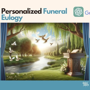 Funeral Eulogy Template - Bereavement gift, Memorial gift, Celebration of life, Funeral Speech, Eulogy Speech,Eulogy Writer,In loving memory