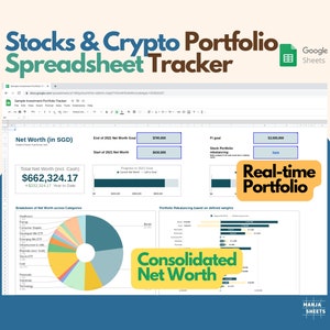 Investment Tracker, Personal Finance Spreadsheet, Finance Tracker, Financial Planner, Portfolio Template, Budget Planner, Google Sheets
