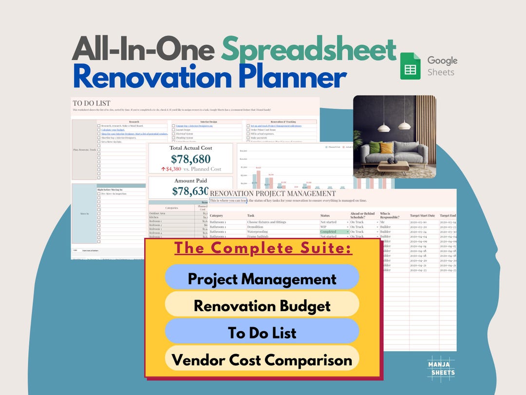 Home Renovation Planner: Renovation Task Tracker, Budget Planner ...