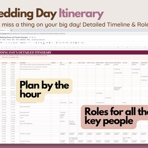 Wedding Digital Planner, Wedding Budget Spreadsheet, Wedding Timeline, Wedding Checklist, Wedding Template, To Do List, Guest, Google Sheets image 5