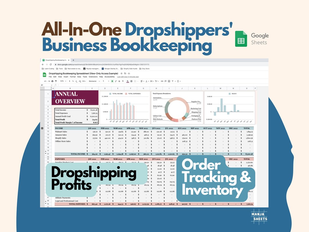 small business inventory spreadsheet template -... Small Business Spreadsheet: Inventory, Budget, Expense Tracker (google ...