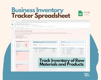 Business Inventory Tracker Spreadsheet: Google Sheets Template (Digital Download)