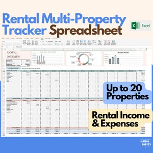 Rental Airbnb Template, Rental Income Tracker, Expense Tracker, Airbnb Host Spreadsheet, Vacation Rental, Property Management, Excel Sheet