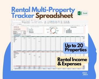 Modèle de location Airbnb, Suivi des revenus de location, Suivi des dépenses, Feuille de calcul pour hôte Airbnb, Location saisonnière, Gestion de propriété, Feuille Excel