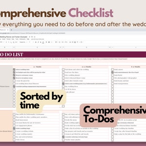 Wedding Digital Planner, Wedding Budget Spreadsheet, Wedding Timeline, Wedding Checklist, Wedding Template, To Do List, Guest, Google Sheets image 4
