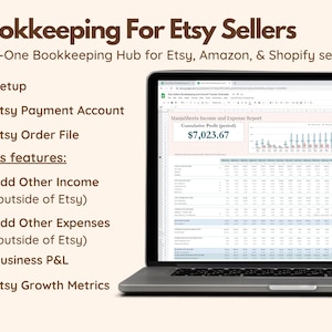 Etsy Verkoper MKB-planner: Boekhoudsjabloon, Onkostenregistratie, Winst- en Verliesrekening, Verkoop op Etsy-account (Google Sheets) afbeelding 2
