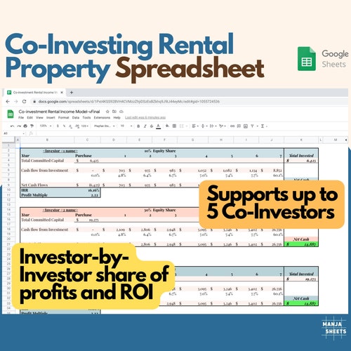 Rental Property ROI & Cap Rate Calculator Investment Property Etsy