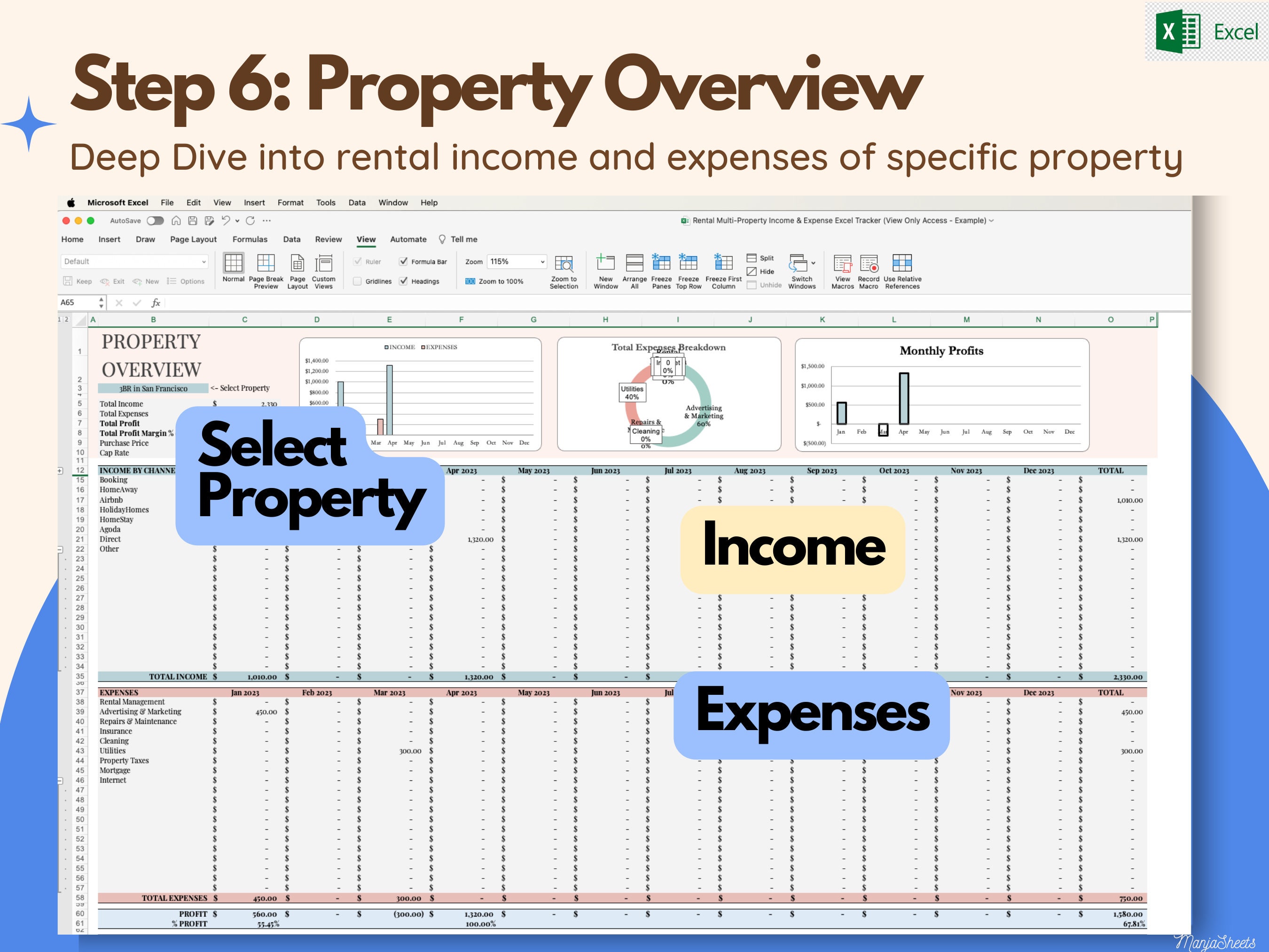 Rental Income & Expense Tracker: Multi-property Excel Sheet - Etsy