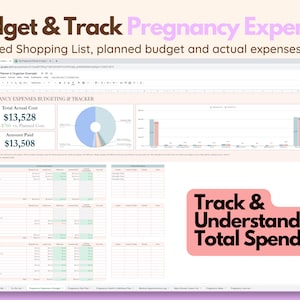Digital Pregnancy Planner (Google Sheets): First Time Mom Gift, Birth Plan Template, Baby Gift, Maternity Journal, Baby Planner & Shopping image 3