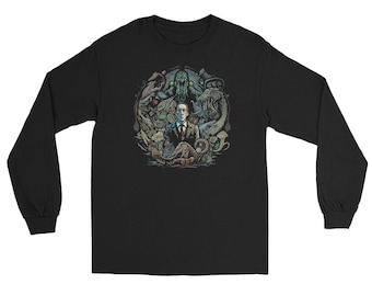 HP Lovecraft Cthulhu Lovecraftian Creatures Long Sleeve Shirt
