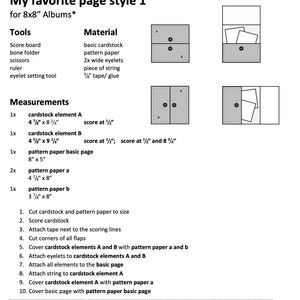 Guides et modèles de découpe NUMÉRIQUES pour mini album 8x8 Bundle No.1 comprenant les styles de page 1-25 image 3