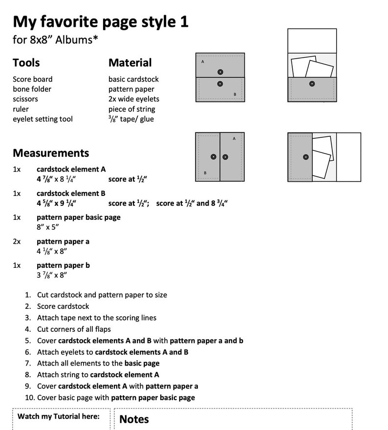 Guides et modèles de découpe NUMÉRIQUES pour mini album 8x8 Bundle No.1 comprenant les styles de page 1-25 image 3