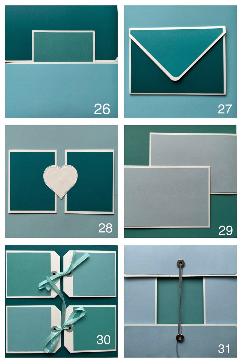 DIGITAL Cutting Guides and Templates for 8x8 Mini Albums Bundle No.2 Including Page Styles 26-50 image 7