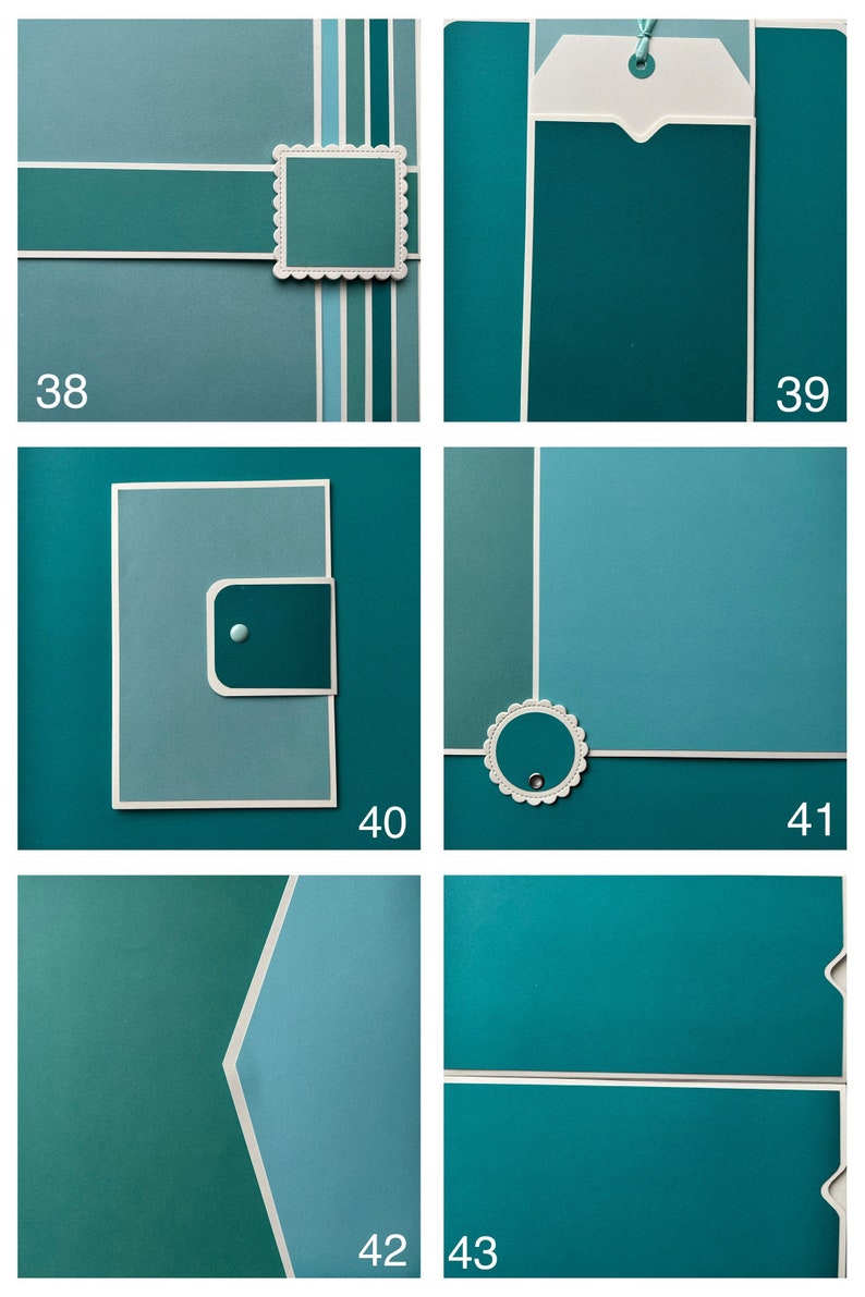 DIGITAL Cutting Guides and Templates for 8x8 Mini Albums Bundle No.2 Including Page Styles 26-50 image 9