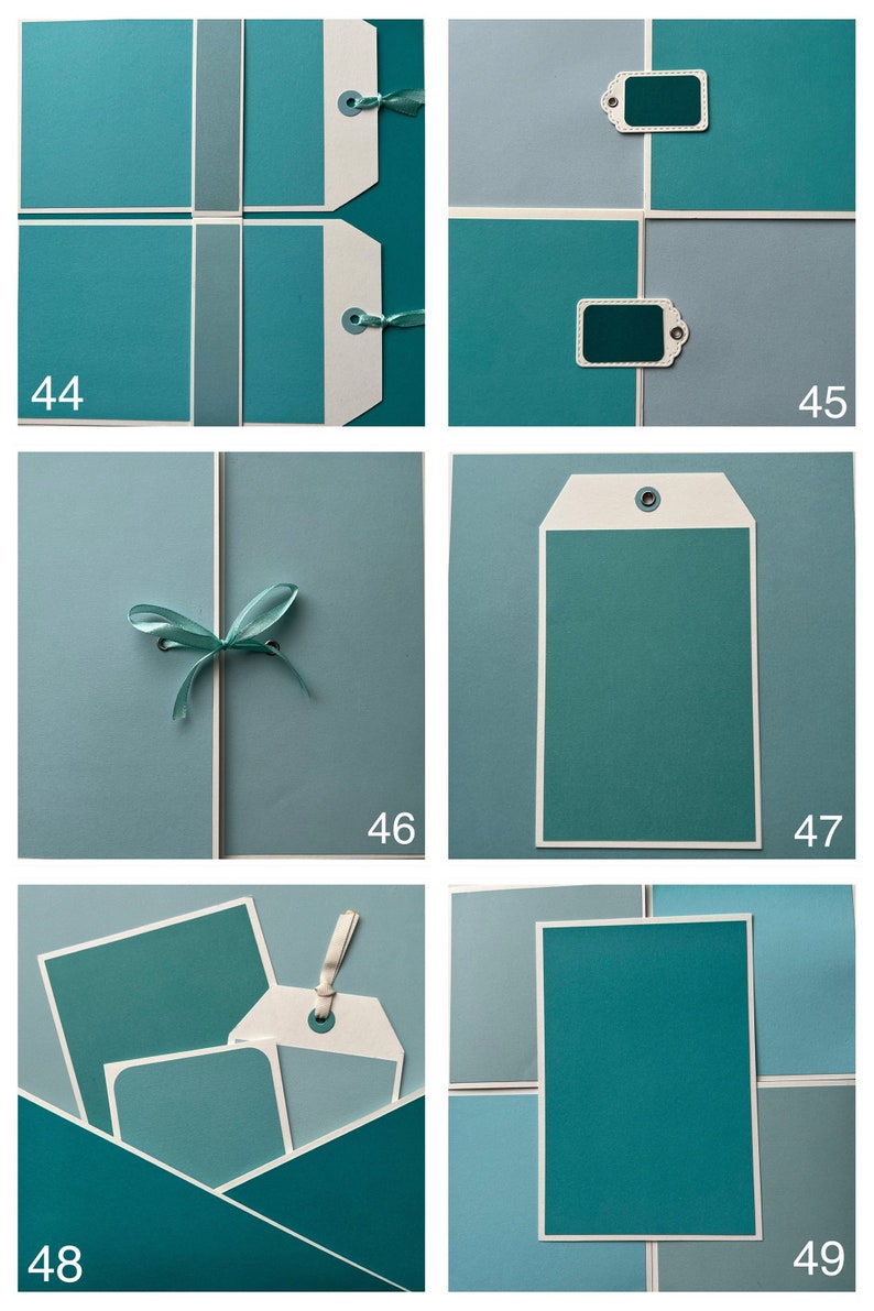 DIGITAL Cutting Guides and Templates for 8x8 Mini Albums Bundle No.2 Including Page Styles 26-50 image 10