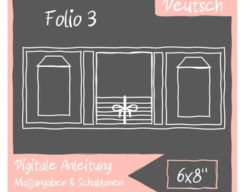 DIGITAL measurements and stencils for the interactive 6x8" Folio No. 3