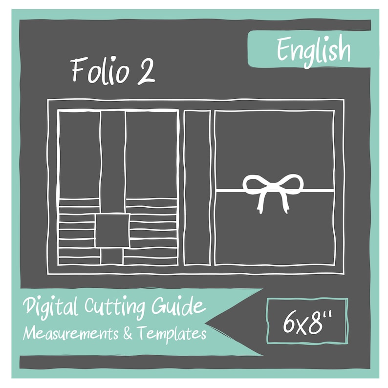 Puede incluir: Una gu&iacute;a de corte digital para un folio de 15,24 x 20,32 cm con un dise&ntilde;o de cuadr&iacute;cula y una cinta atada en la portada. La gu&iacute;a incluye medidas y plantillas para proyectos de manualidades.