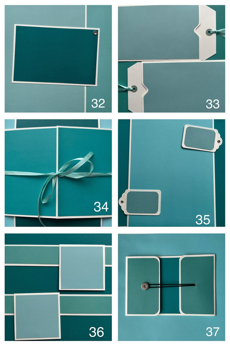 DIGITAL Cutting Guides and Templates for 8x8 Mini Albums Bundle No.2 Including Page Styles 26-50 image 8