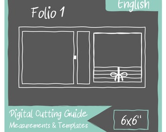DIGITAL Cutting guides and templates for Interactive 6x6" Folio No. 1