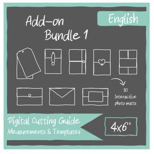 DIGITAL Cutting Guides and templates for 30 different Interactive 4x6" Add-ons to include in pockets or boxes in your mini albums or folios