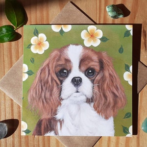 Carte Cavalier King Charles Spaniel / Carte d'anniversaire Cavalier King Charles Spaniel / Fête des mères King Charles Spaniel / Carte de fête des pères