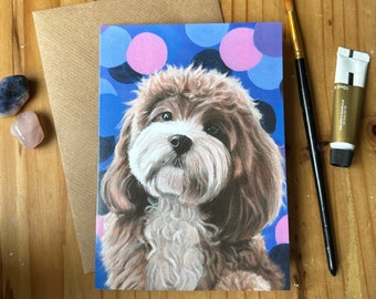 Cavapoo / Cockapoo Greetings Card