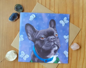 French Bulldog Greetings card