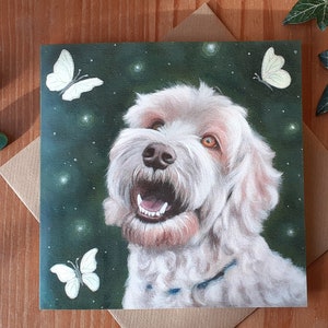 Carte de voeux Labradoodle avec papillons / Carte d'anniversaire Labradoodle / Carte Labradoodle / Carte Labradoodle pour la fête des mères / Fête des pères