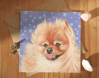Pomeranian Dog Greetings Card