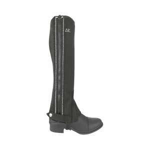 AK Washable Micro Suede Leather Horse Riding Half Chaps with Crystal Rows