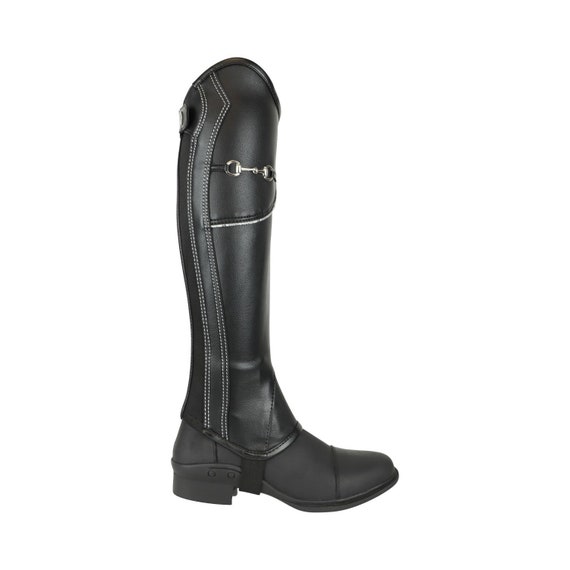 Amara Leather Half Chaps English Riding Gear For Adults (Black)