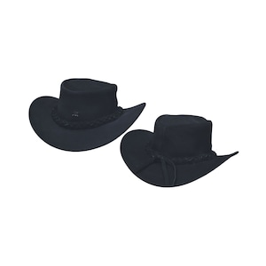 AK Leather Hats, Hand Crafted,Western/Cowboy/Outback/Australian Style with Band