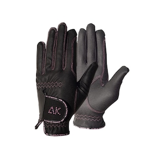 AK Guantes de equitación Para damas, hombres y niños Guantes ecuestres con piedras