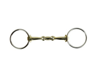 AK Loose Ring Double Jointed Lozenge Horse Bit with Tapper head in German Silver AKRS-2607