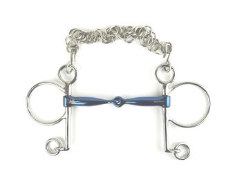 AK Pelham Horse Bit with Single Joint with Curb Chain AKRS-2608