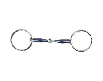 AK Loose Ring Snaffle with Sweat Iron Horse Bit with Curved Mouthpiece AKRS-2603