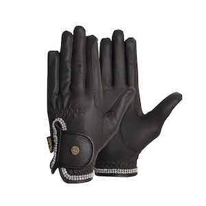 AK Guantes de Equitación para Competición y Vestir con Cristal Diamante