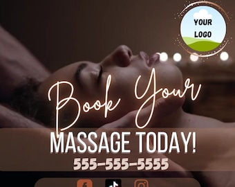 Massage Flyer, Mobile Massage Flyer, Massage Promotion Flyer, Boutique, Body Massage Therapy Treatment, Massage Spa Beauty, Massage Service