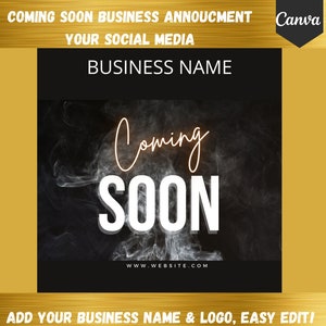 Business Announcement Coming Soon Digital Flyer, Entrepreneur Business Owner Announcement, New Business Coming, Coming Soon Flyer,Stay Tune