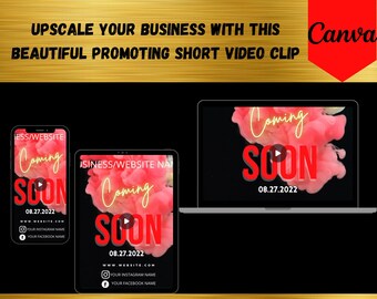 Business Announcement Coming Soon Digital Video, Entrepreneur Business Owner Announcement, New Business Coming, Coming Soon Video ,Stay Tune