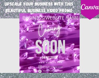 Business Announcement Coming Soon Digital Video, Entrepreneur Business Owner Announcement, New Business Coming, Coming Soon Video ,Stay Tune