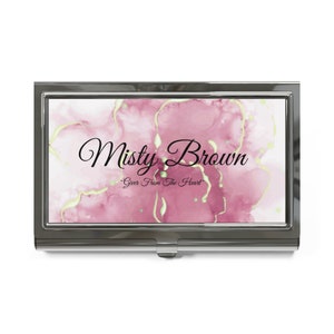 Personalized Business Card Case, Custom Business Card Holder, Customized Gift, Metal Credit Card Holder, New Business Owner Gift