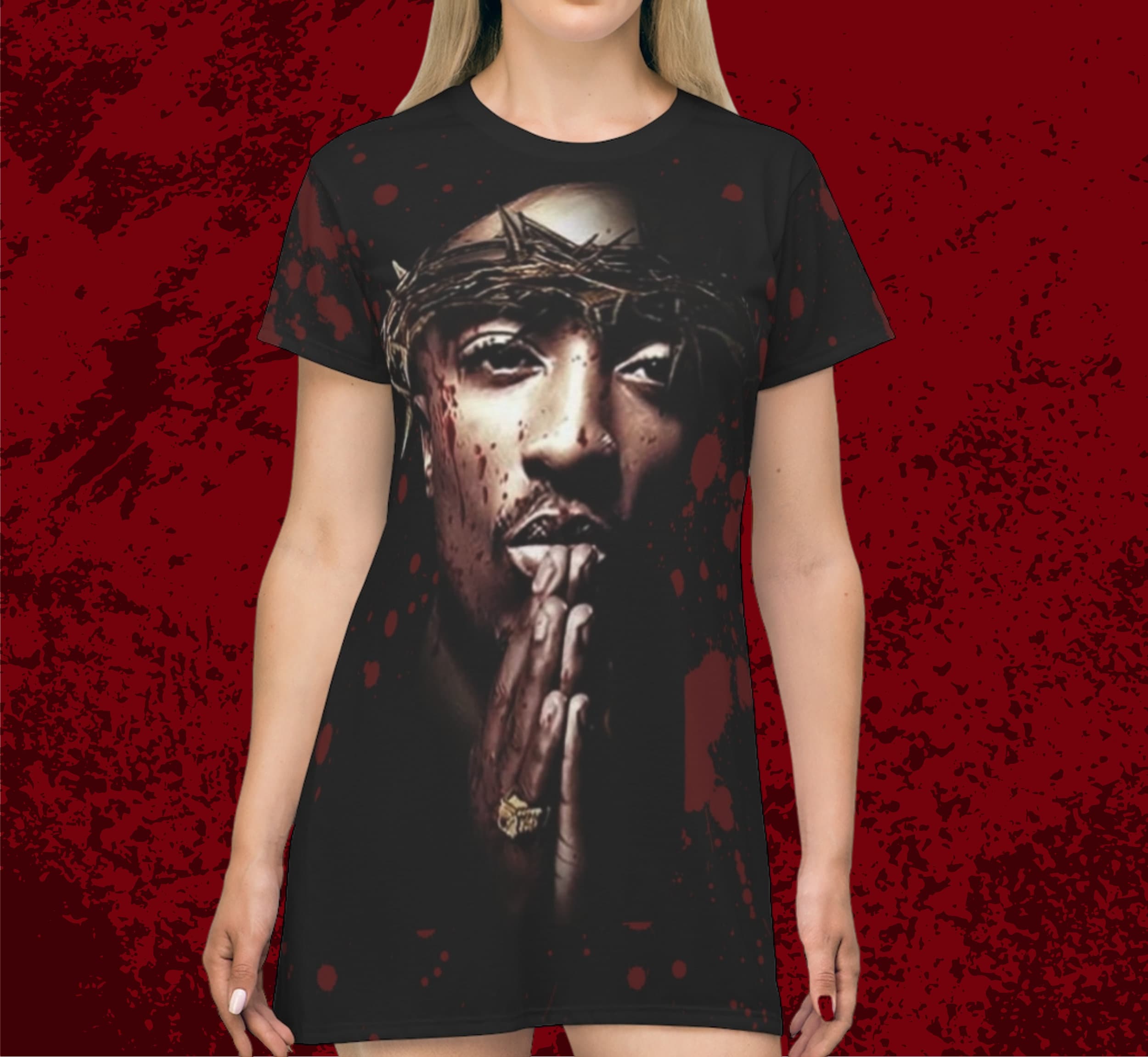 Tupac 2Pac 90's Rapper Vintage Dress Women Casual Rap Music Ladies Dresses  Funny Loose Long Sleeve Beach Kawaii Clothes Dress - AliExpress