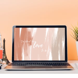 Pink Blush Watercolor Desktop Wallpaper, Laptop Wallpaper Students College, Office Work Business Desktop Wallpaper, Inspiration Wallpaper
