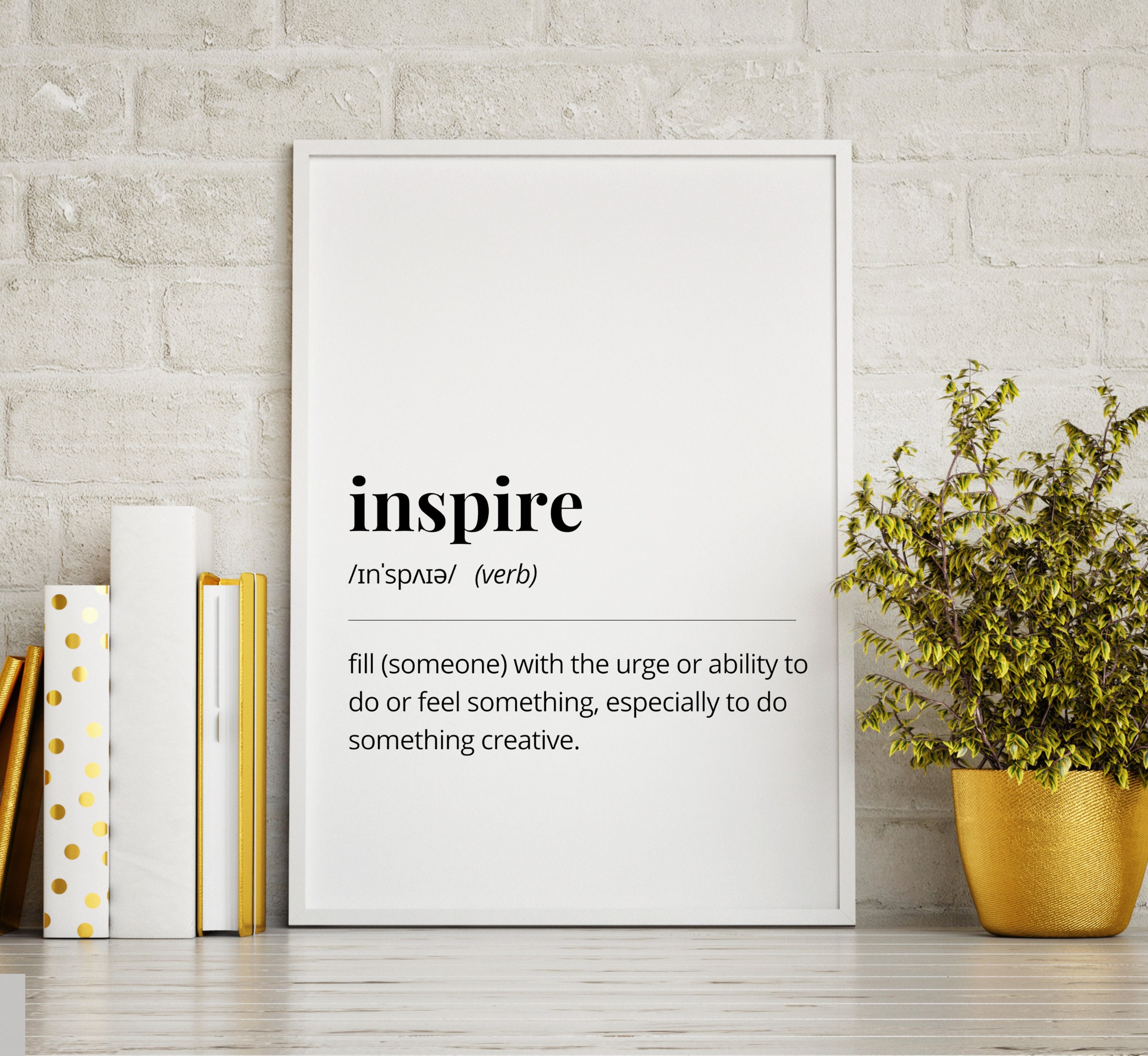 Buy Inspire Definition Inspire12 X 16 Wall Decor Black & White ...