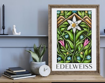 Dibujo de la flor de Edelweiss