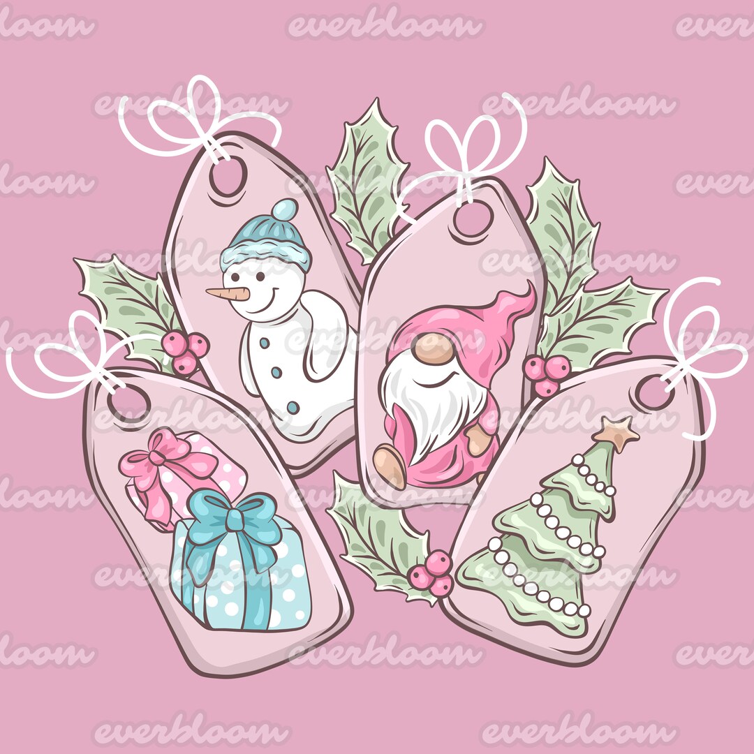 Christmas Tags Sublimation Png File for Commercial Use Tags Etsy