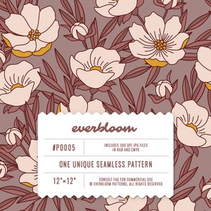 Retro Floral Seamless Patern For Commercial Use, Repeat Pattern Jpg, Boho Floral Jpg, Seamless Repeat, Pattern For Fabric, Surface Pattern